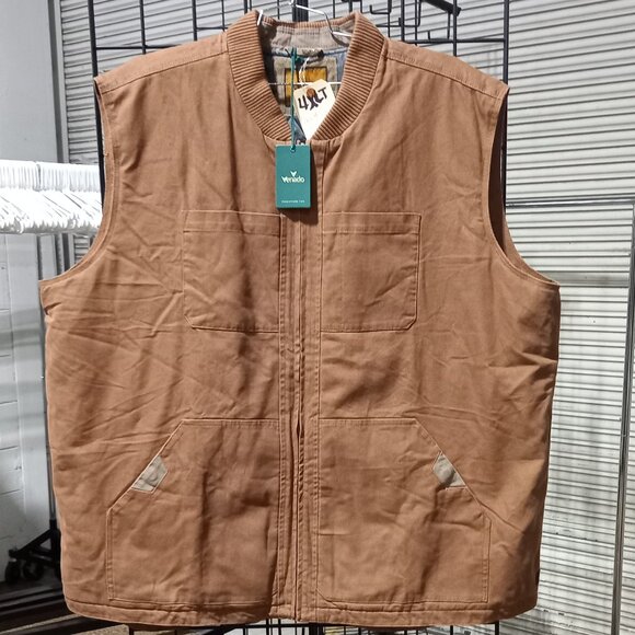 Concealed Carry Canvas Vest - Brown | 4XLT - Picture 2 of 6